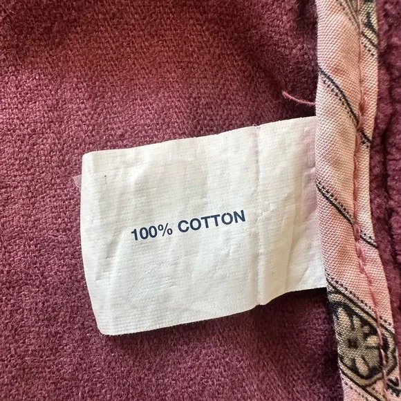 Vintage Wide Whale Corduroy Belted Trench Coat in Soft Raspberry • EUC• Size M - Picture 15 of 16